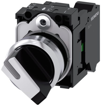 3SU1150-2BF60-3BA0 Selector switch, O-I, black, white