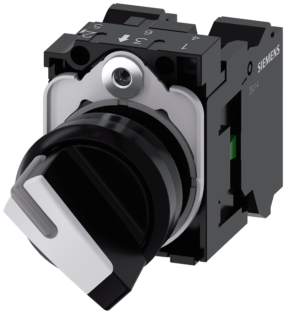 G_IC03_XX_07474P 3SU1100-2BF60-3MA0 Selector switch, O-I, black, white - Зображення 1