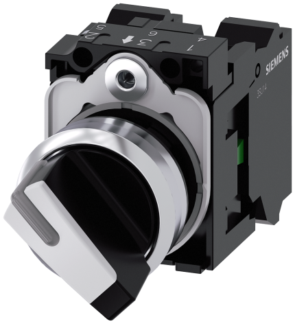3SU1150-2BF60-3MA0 Selector switch, O-I, black, white