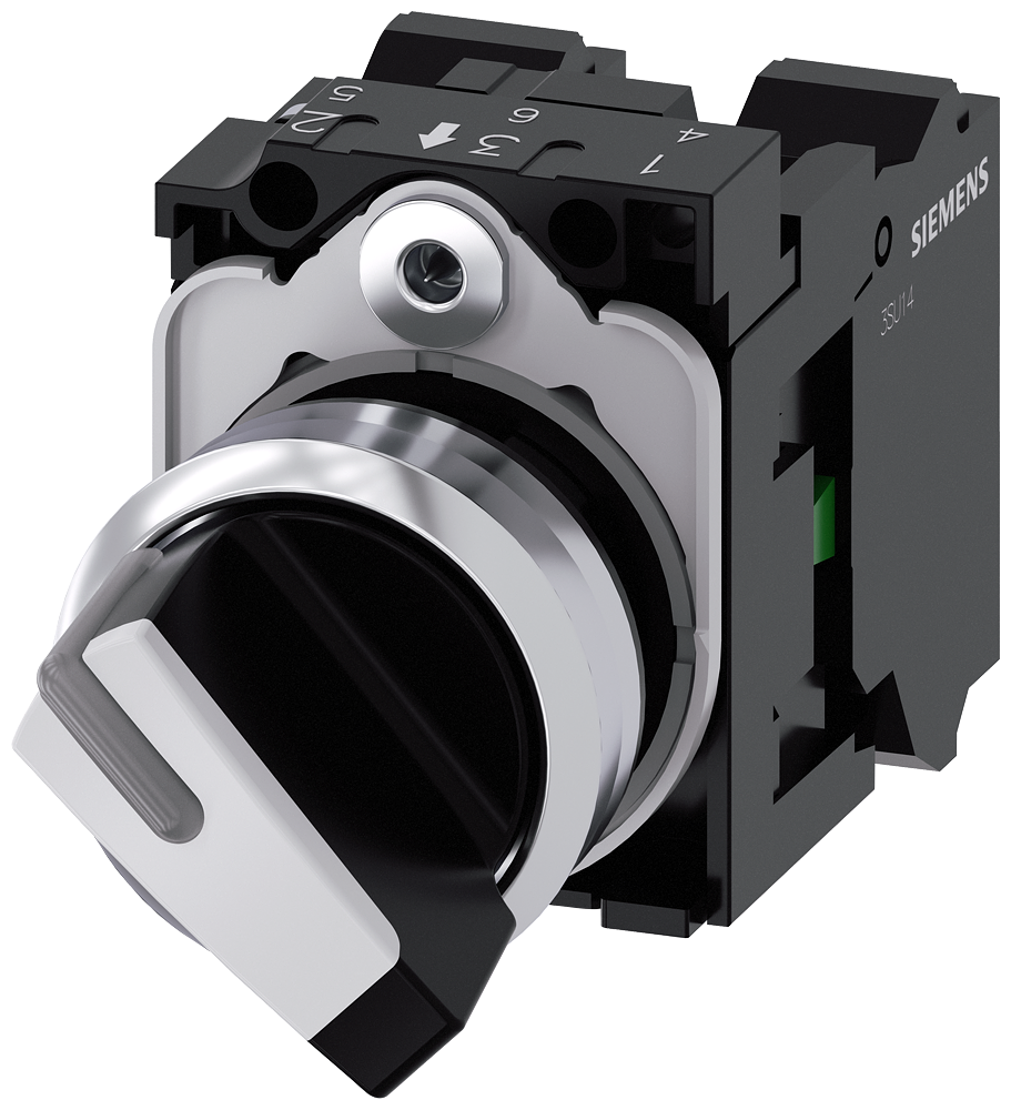 G_IC03_XX_07479P 3SU1150-2BF60-3MA0 Selector switch, O-I, black, white - Зображення 1