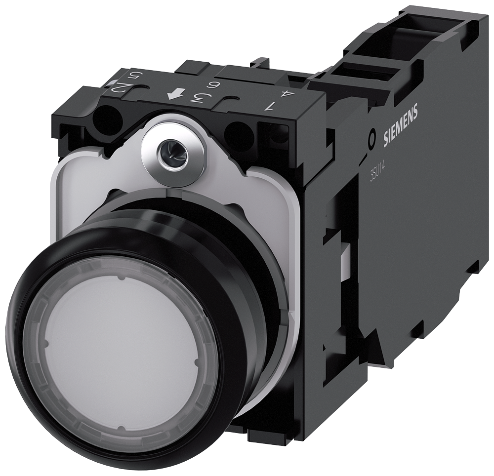 G_IC03_XX_07498P 3SU1106-0AB70-1FA0 Illuminated pushbutton, clear - Зображення 1