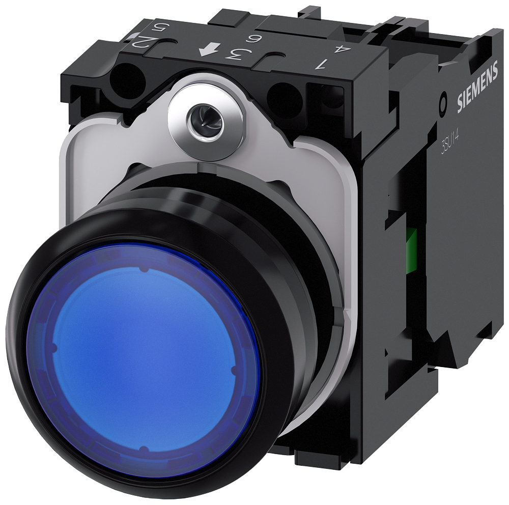 G_IC03_XX_07503P 3SU1102-0AB50-1BA0 Illuminated pushbutton, blue - Зображення 1