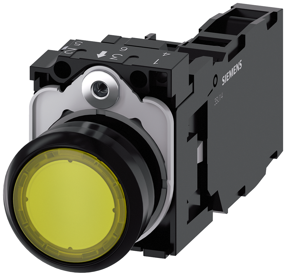 G_IC03_XX_07506P 3SU1102-0AB30-1FA0 Illuminated pushbutton, yellow - Зображення 1