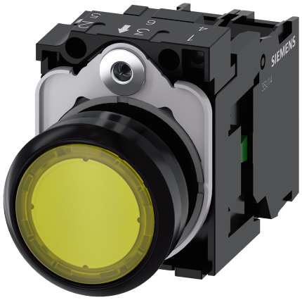 3SU1106-0AB30-1BA0 Illuminated pushbutton, yellow