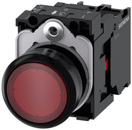 3SU1106-0AB20-1CA0  Illuminated pushbutton, red