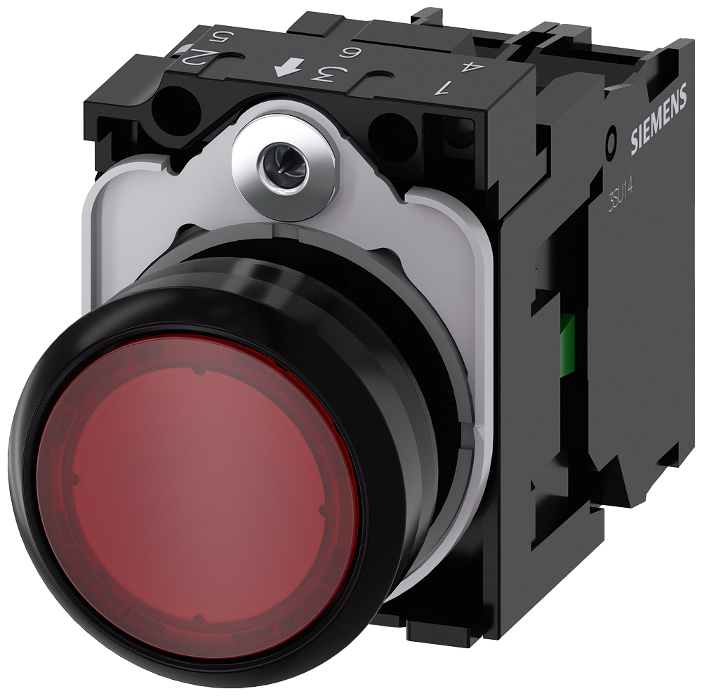G_IC03_XX_07510P 3SU1102-0AB20-1BA0 Illuminated pushbutton, red - Зображення 1
