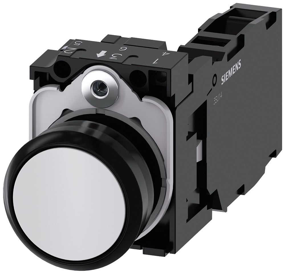 G_IC03_XX_07514P 3SU1100-0AB60-1FA0 Pushbutton, white - Зображення 1