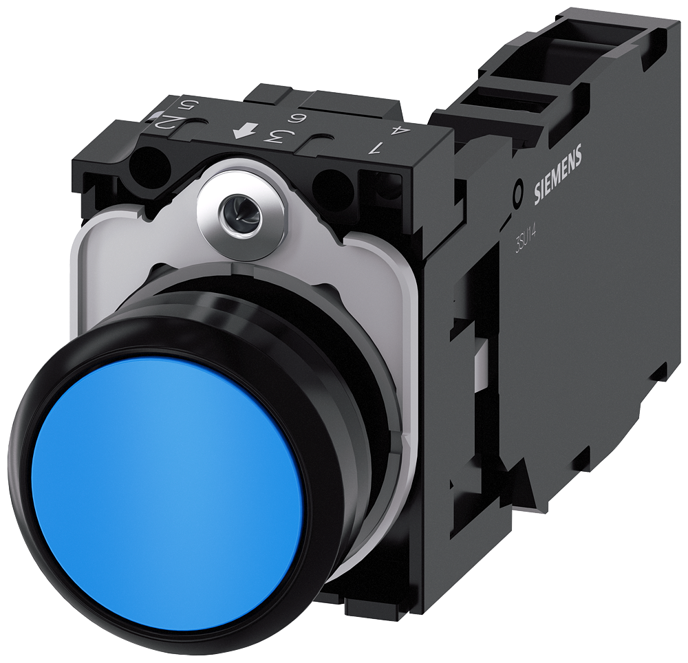 G_IC03_XX_07546P 3SU1100-0AB50-1FA0 Pushbutton, blue - Зображення 1
