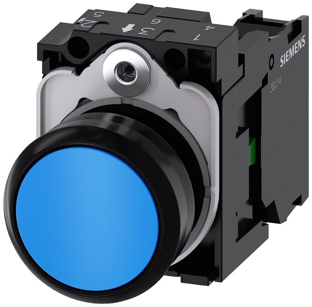 G_IC03_XX_07547P 3SU1100-0AB50-1BA0 Pushbutton, blue - Зображення 1