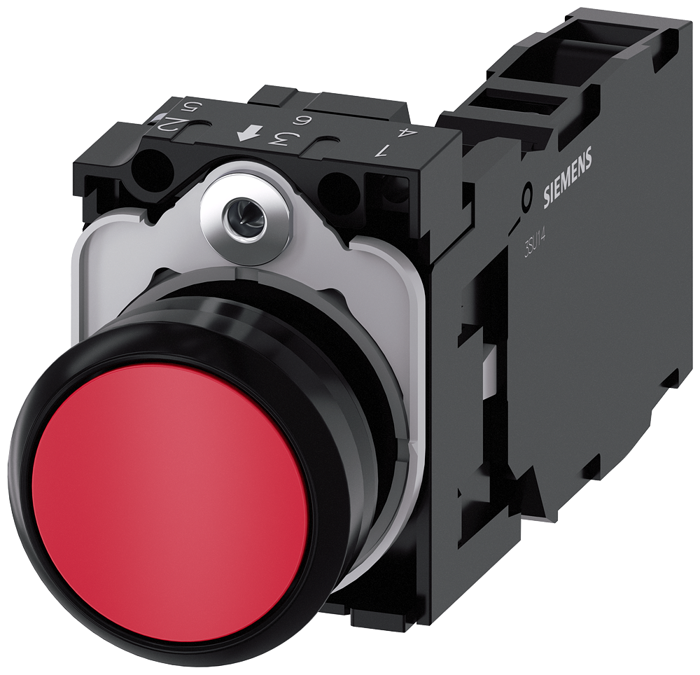 G_IC03_XX_07551P 3SU1100-0AB20-1FA0 Pushbutton, red - Зображення 1