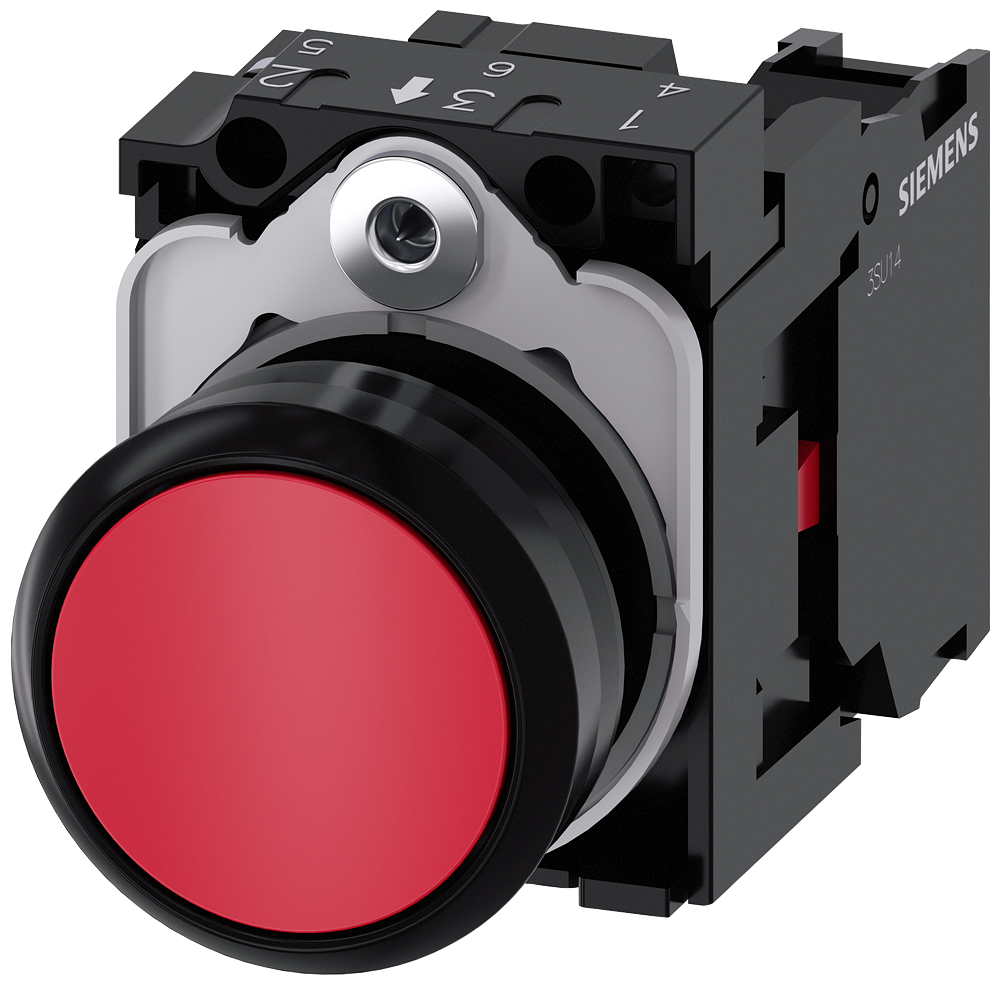 G_IC03_XX_07552P 3SU1100-0AB20-1CA0 Pushbutton, red - Зображення 1