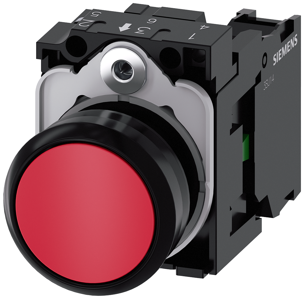 G_IC03_XX_07553P 3SU1100-0AB20-1BA0 Pushbutton, red - Зображення 1