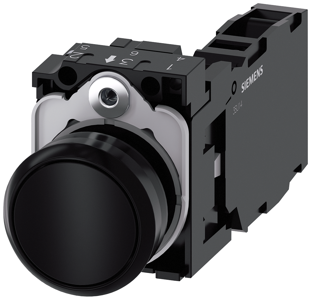 G_IC03_XX_07554P 3SU1100-0AB10-1FA0 Pushbutton, black - Зображення 1