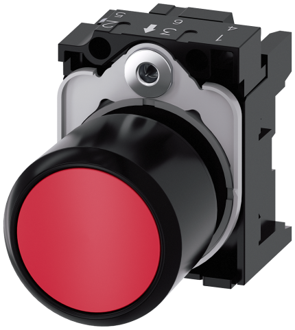 3SU1200-0EB20-0AA0 Pushbutton, red, extended stroke