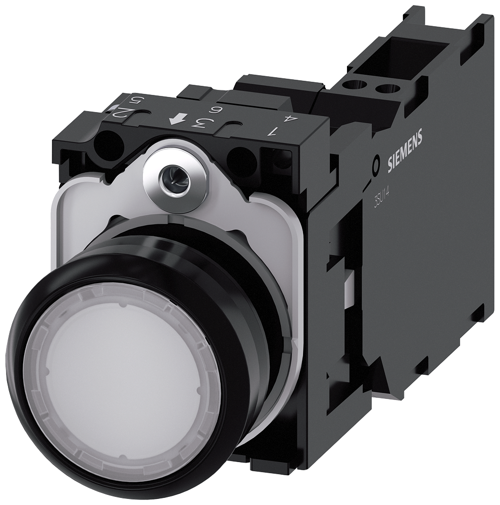 G_IC03_XX_07604P 3SU1102-0AB60-3FA0 Illuminated pushbutton, white - Зображення 1