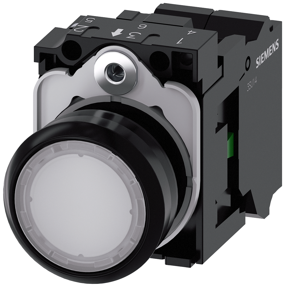 G_IC03_XX_07605P 3SU1106-0AB60-3BA0 Illuminated pushbutton, white - Зображення 1