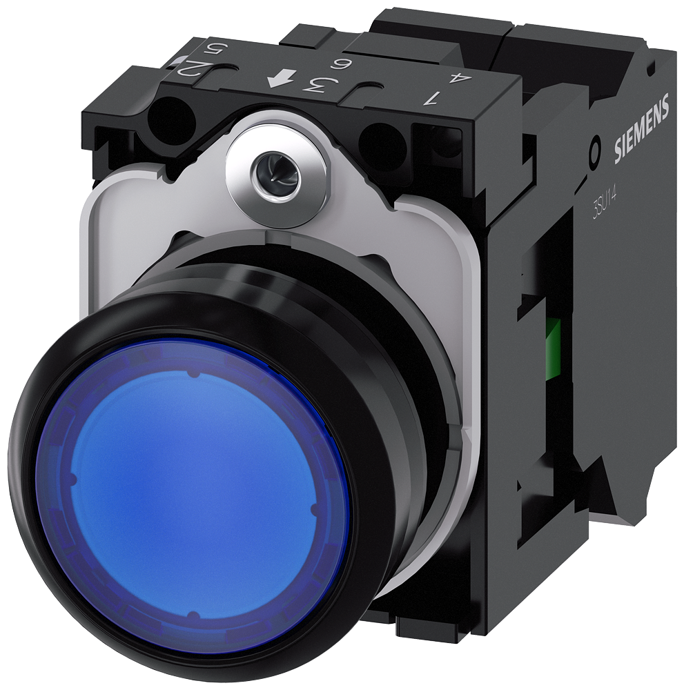 G_IC03_XX_07607P 3SU1102-0AB50-3BA0 Illuminated pushbutton, blue - Зображення 1