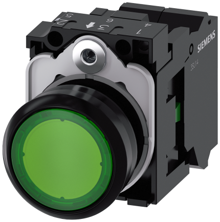 3SU1102-0AB40-3BA0 Illuminated pushbutton, green