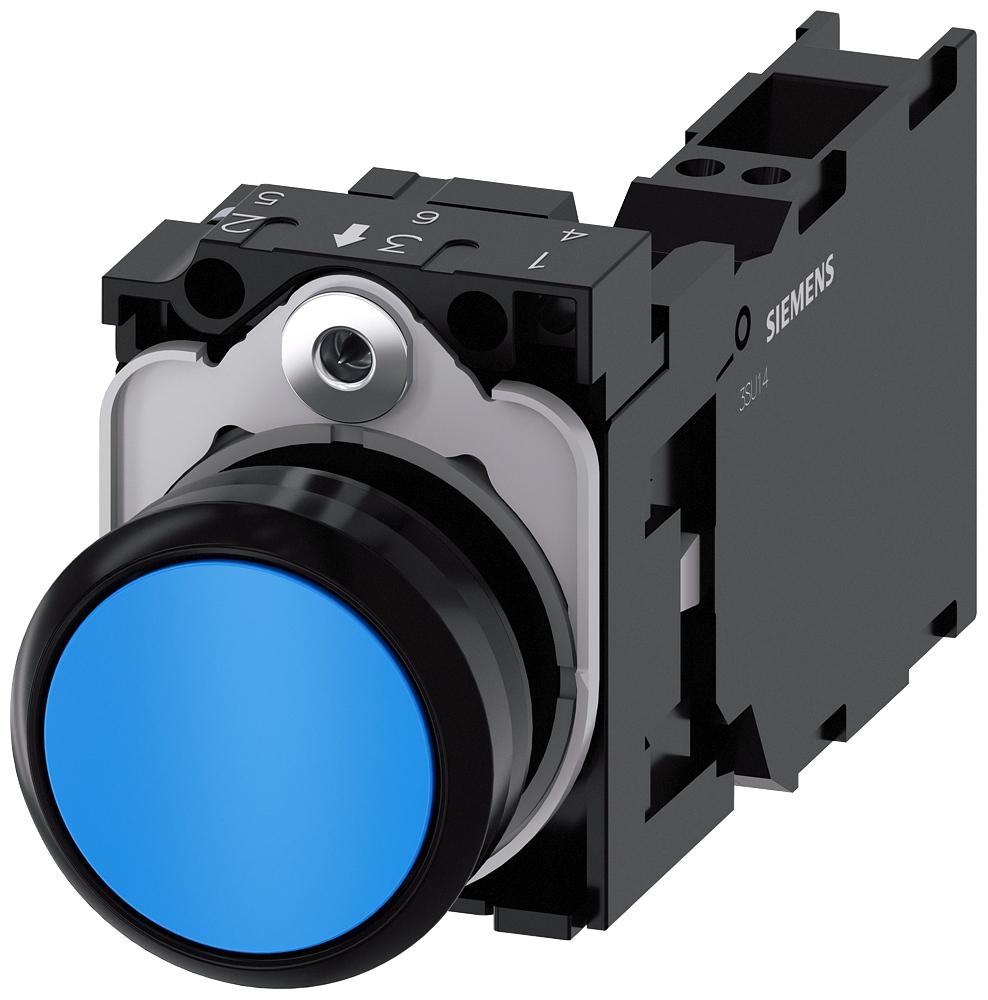G_IC03_XX_07622P 3SU1100-0AB50-3FA0 Pushbutton, blue - Зображення 1