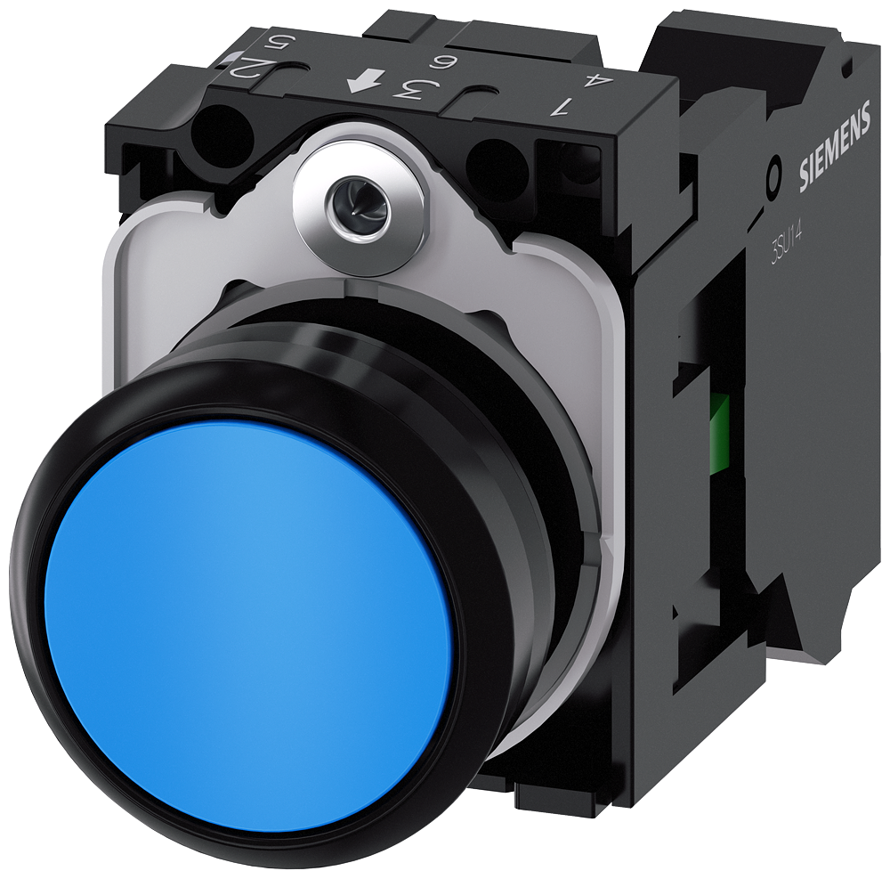 G_IC03_XX_07623P 3SU1100-0AB50-3BA0 Pushbutton, blue - Зображення 1