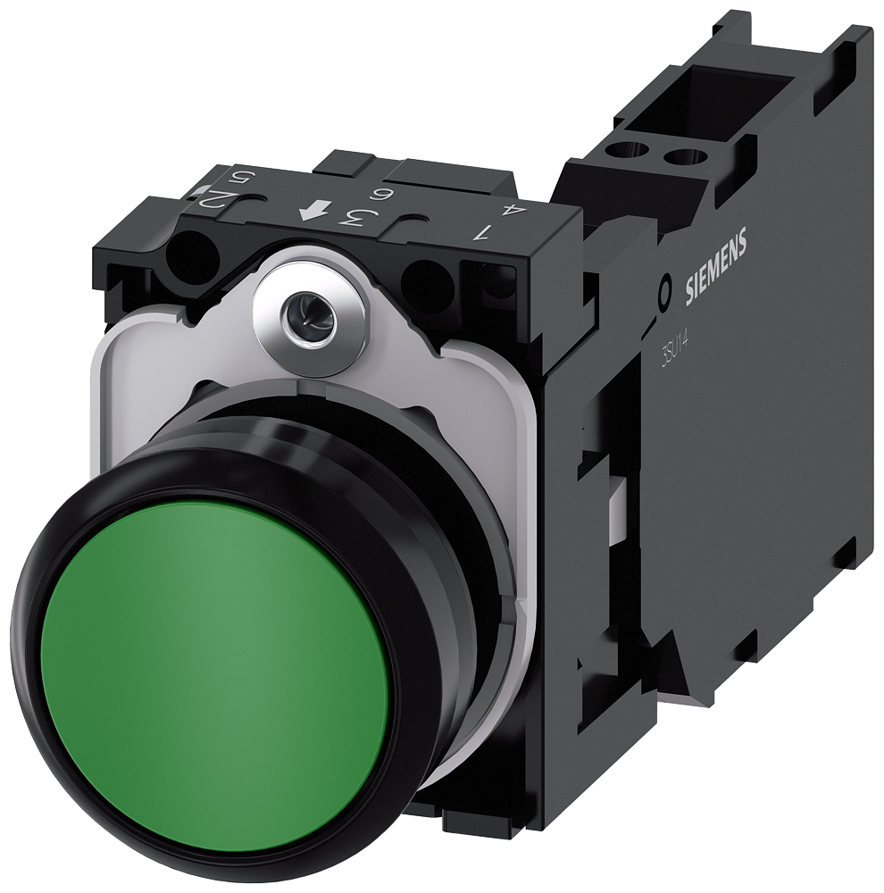 G_IC03_XX_07624P 3SU1100-0AB40-3FA0 Pushbutton, green - Зображення 1