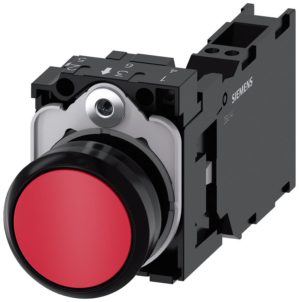 G_IC03_XX_07628P 3SU1100-0AB20-3FA0 Pushbutton, red - Зображення 1