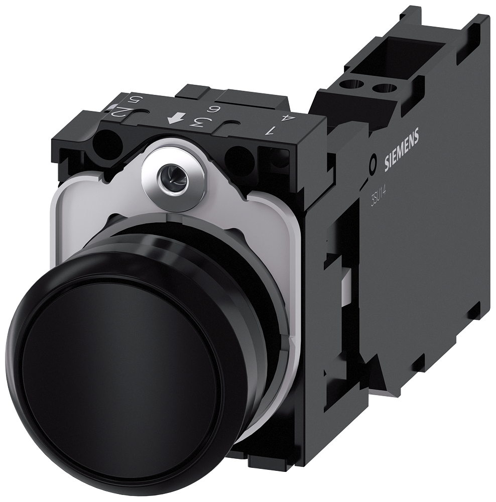 G_IC03_XX_07630P 3SU1100-0AB10-3FA0 Pushbutton, black - Зображення 1