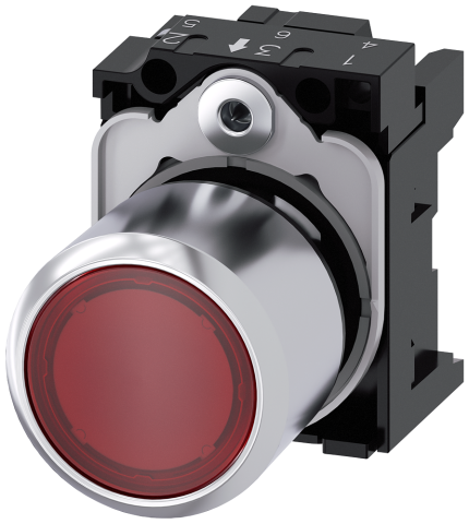 3SU1251-0EB20-0AA0  Pushbutton, red, extended stroke