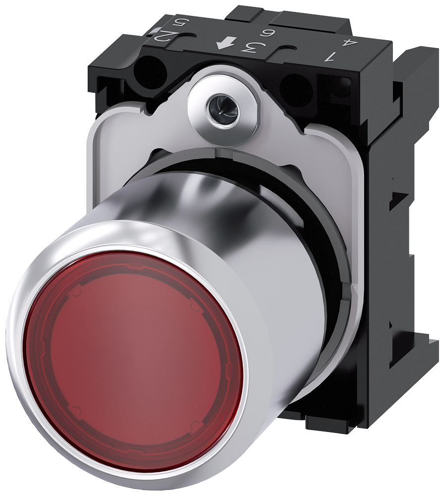 G_IC03_XX_07682P 3SU1251-0EB20-0AA0 Pushbutton, red, extended stroke - Зображення 1