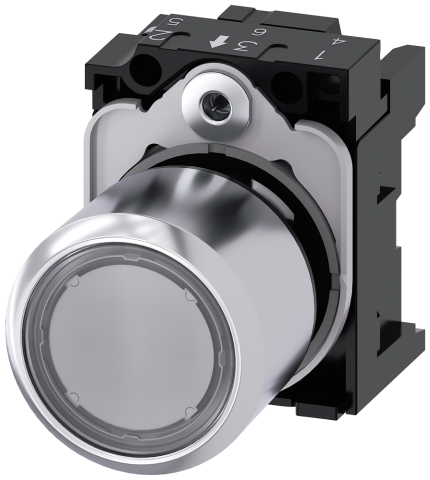 3SU1251-0EB70-0AA0 Pushbutton, clear, extended stroke
