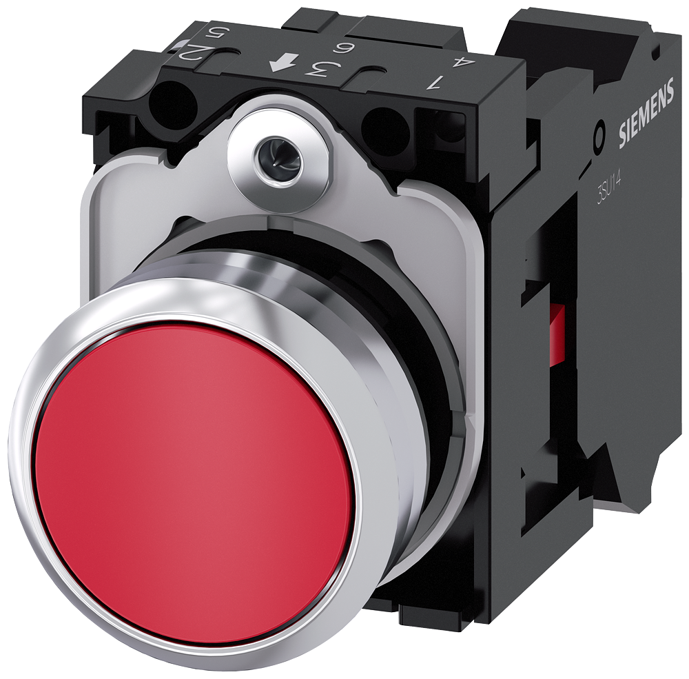 G_IC03_XX_07689P 3SU1150-0AB20-3CA0 Pushbutton, red - Зображення 1