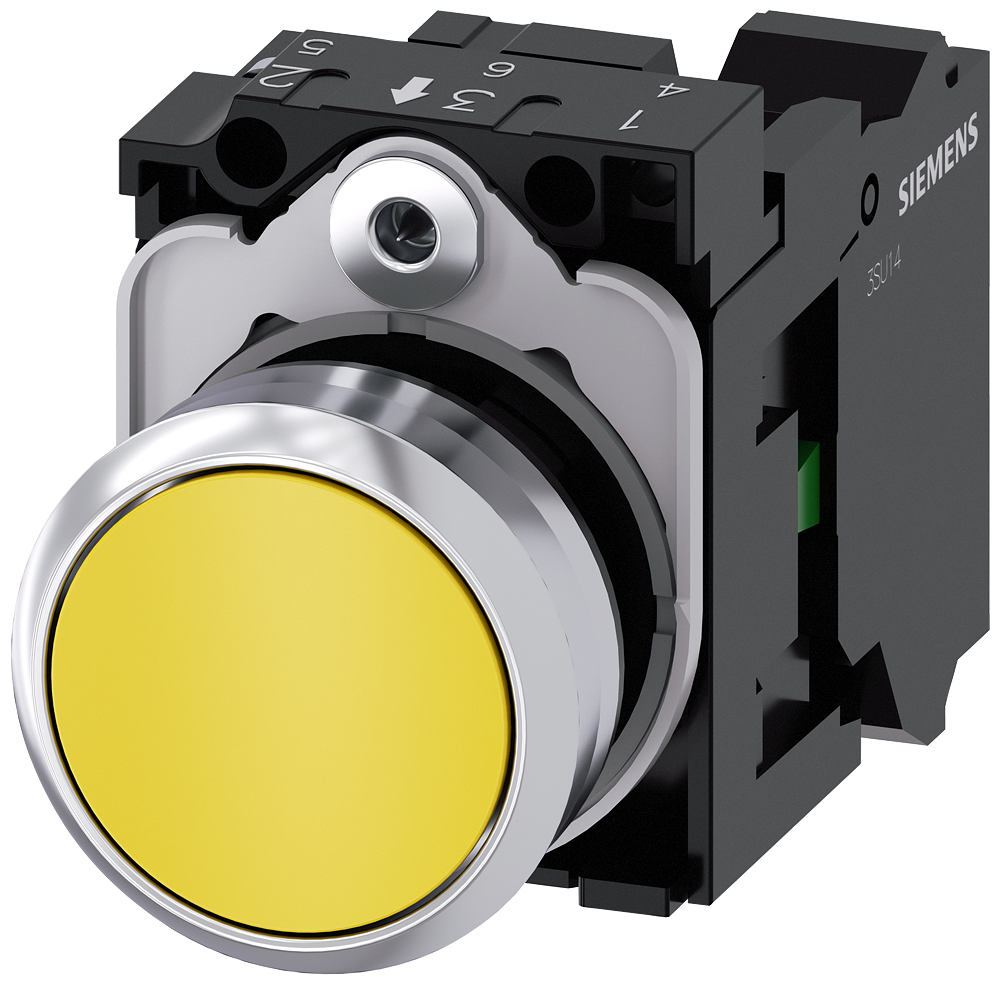 G_IC03_XX_07691P 3SU1150-0AB30-3BA0 Pushbutton, yellow - Зображення 1