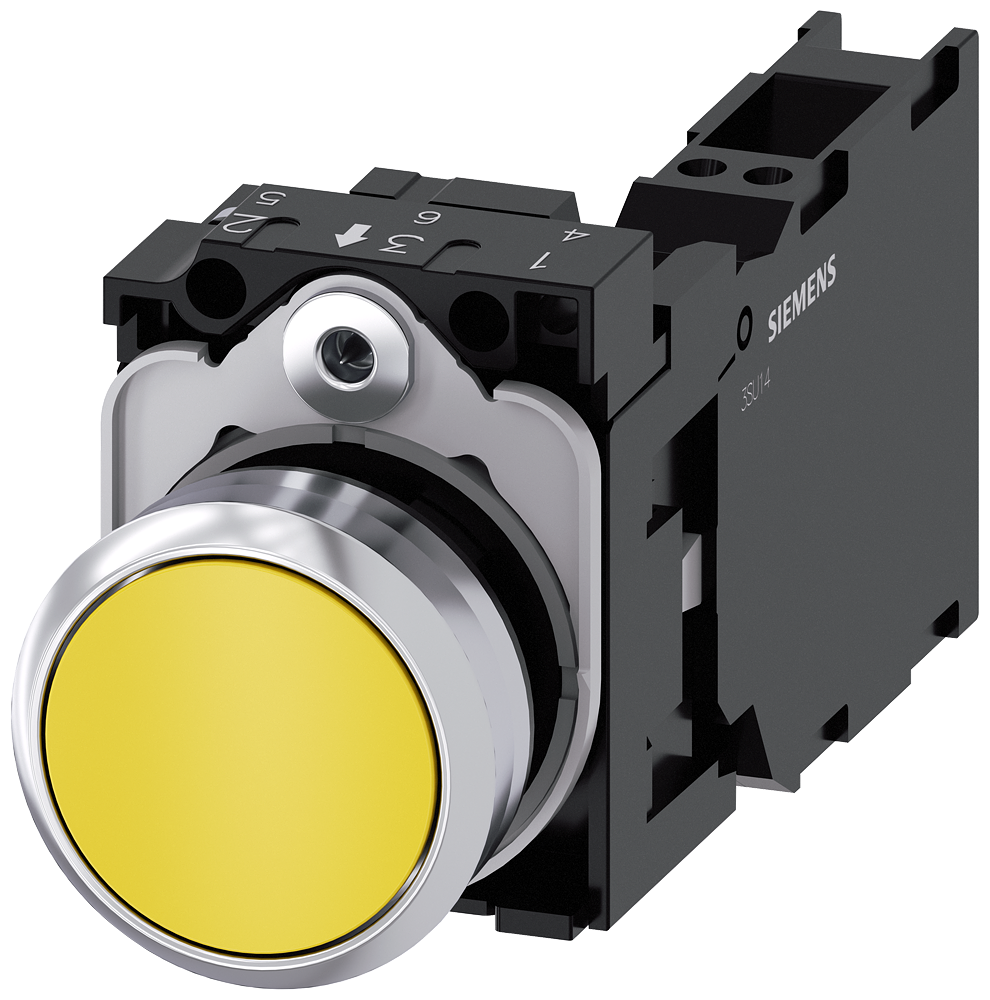 G_IC03_XX_07692P 3SU1150-0AB30-3FA0 Pushbutton, yellow - Зображення 1
