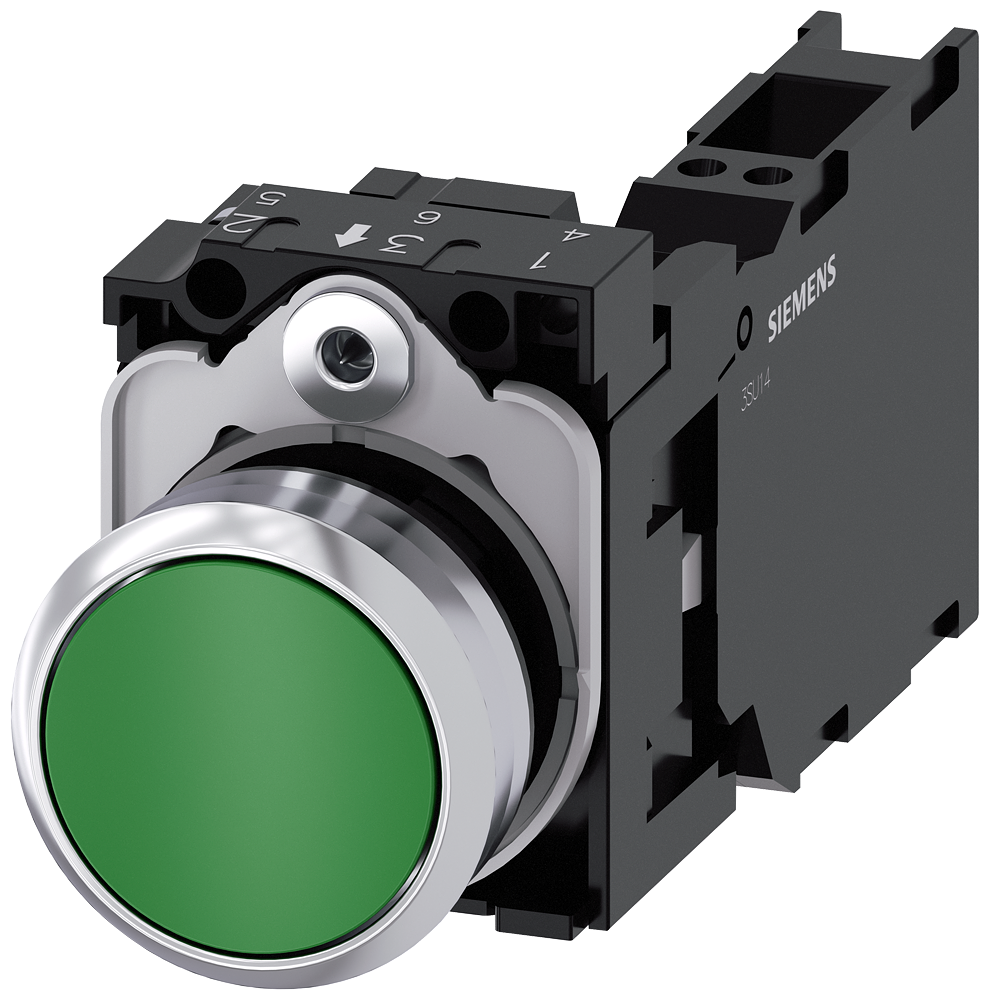 G_IC03_XX_07694P 3SU1150-0AB40-3FA0 Pushbutton, green - Зображення 1