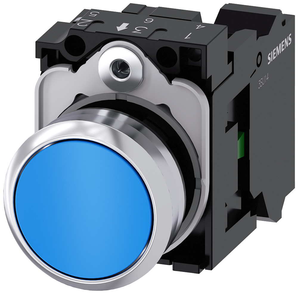 G_IC03_XX_07695P 3SU1150-0AB50-3BA0 Pushbutton, blue - Зображення 1