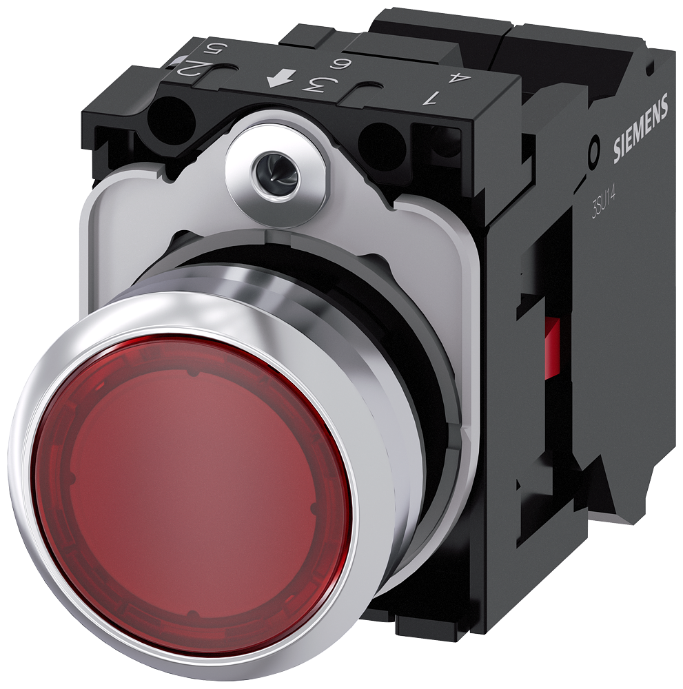 G_IC03_XX_07699P 3SU1156-0AB20-3CA0 Illuminated pushbutton, red - Зображення 1