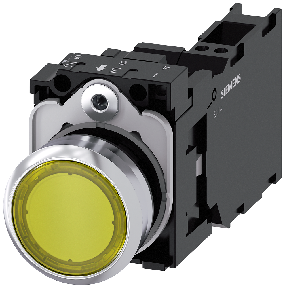 G_IC03_XX_07702P 3SU1152-0AB30-3FA0 Illuminated pushbutton, yellow - Зображення 1