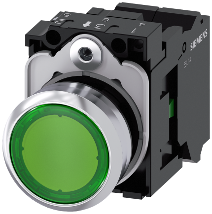 3SU1156-0AB40-3BA0  Illuminated pushbutton, green
