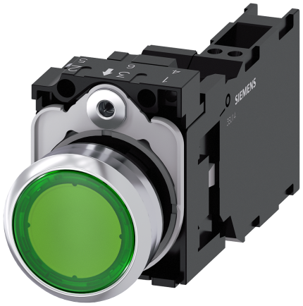 3SU1152-0AB40-3FA0 Illuminated pushbutton, green
