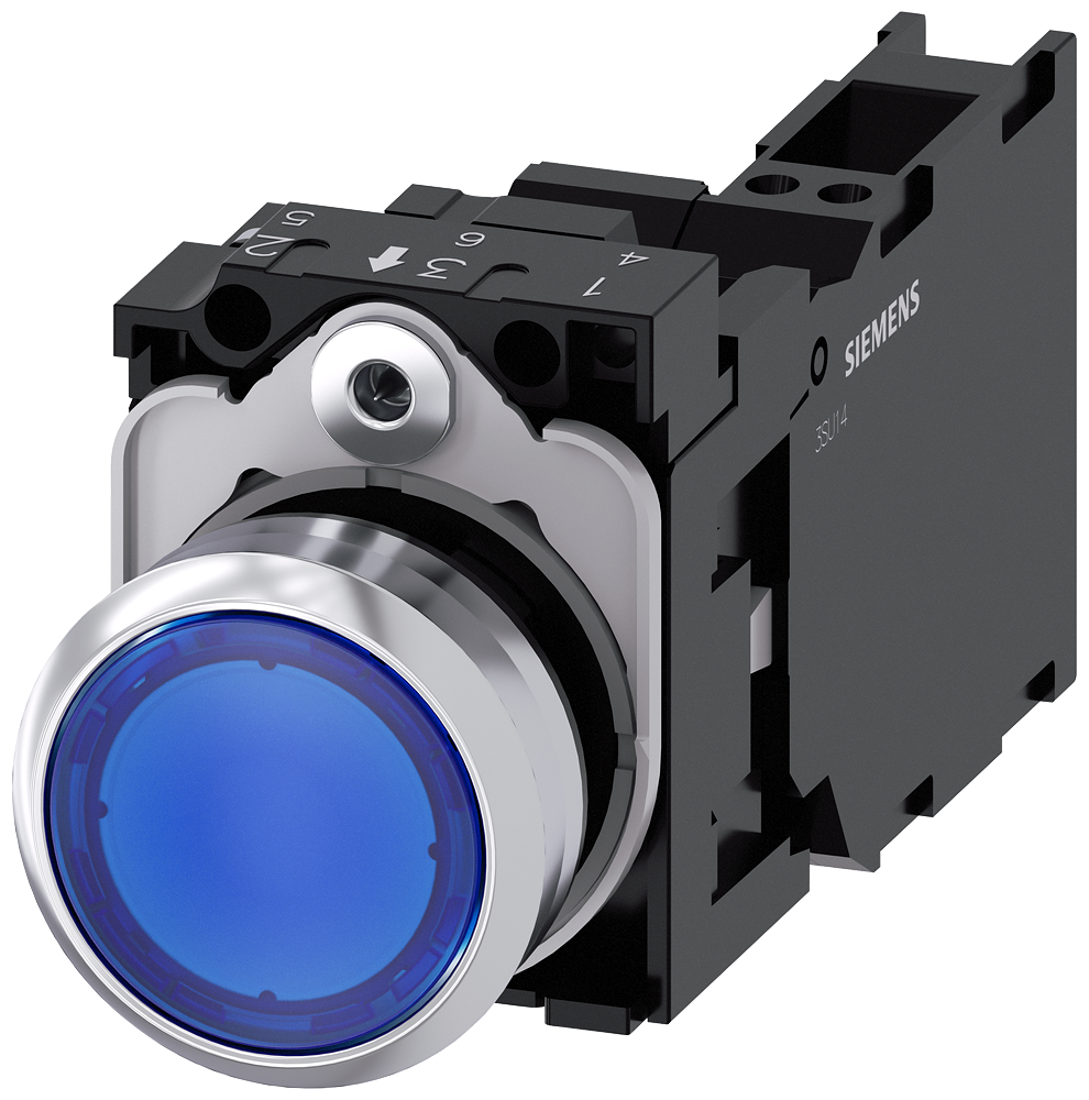 G_IC03_XX_07706P 3SU1152-0AB50-3FA0 Illuminated pushbutton, blue - Зображення 1