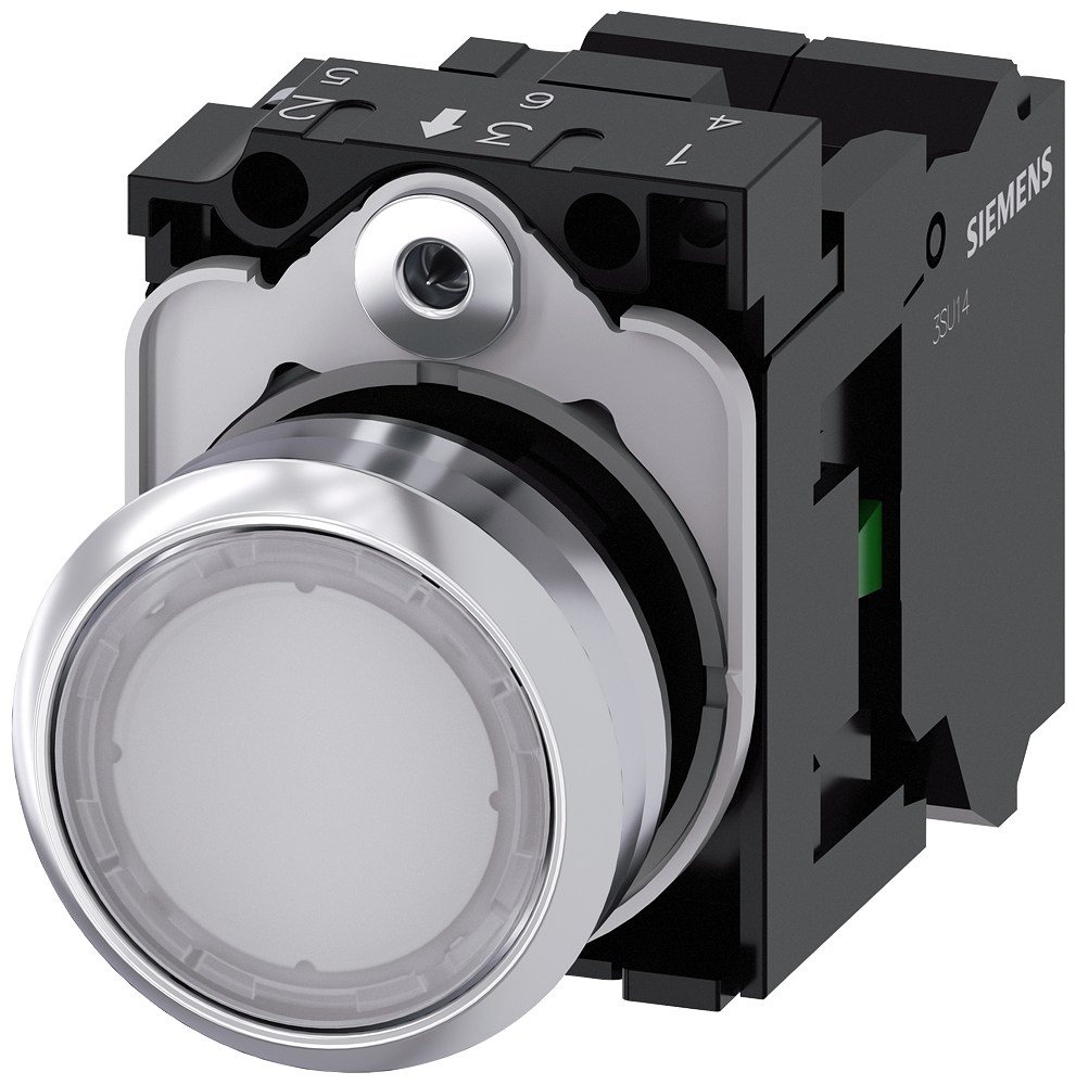 G_IC03_XX_07707P 3SU1153-0AB60-3BA0 Illuminated pushbutton, white - Зображення 1