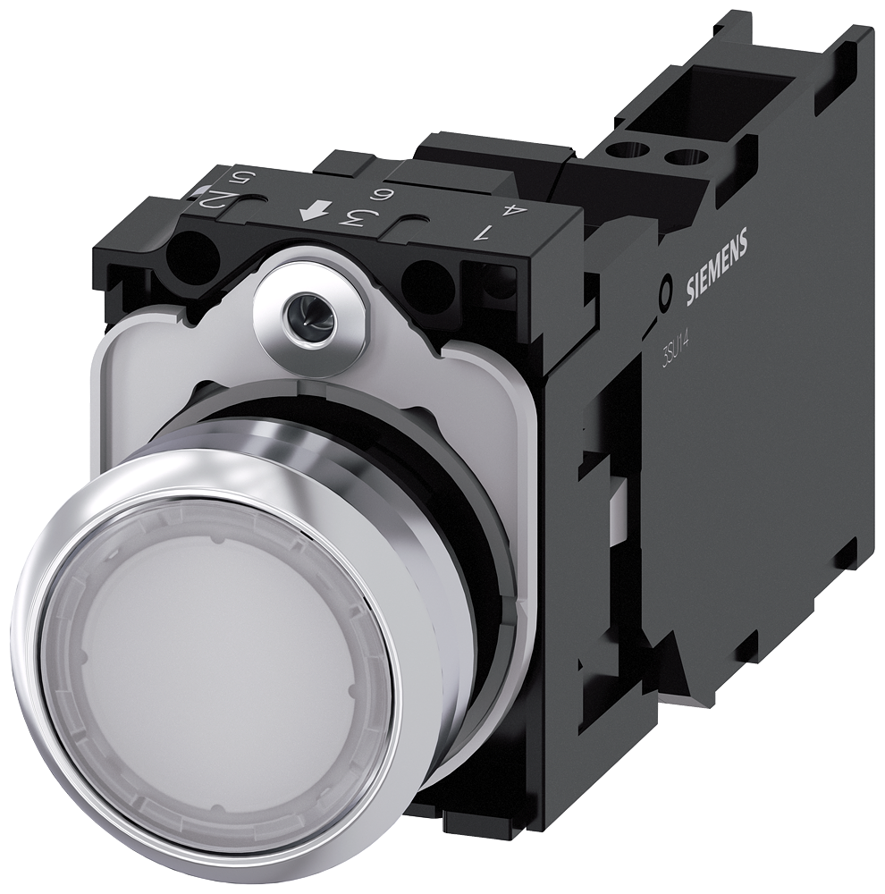 G_IC03_XX_07708P 3SU1156-0AB60-3FA0 Illuminated pushbutton, white - Зображення 1