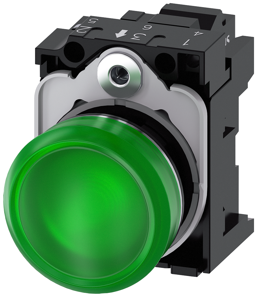G_IC03_XX_07716P 3SU1152-6AA40-3AA0 Indicator light, green - Зображення 1