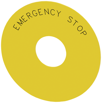 3SU1900-0BC31-0DA0 EMERGENCY STOP backing plate, ye...