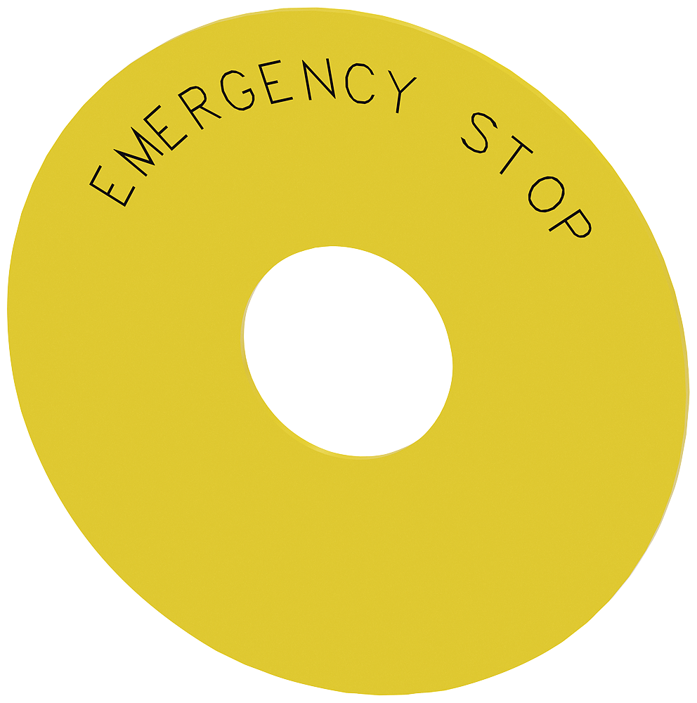 G_IC03_XX_07740P 3SU1900-0BC31-0DA0 EMERGENCY STOP backing plate, ye... - Зображення 1