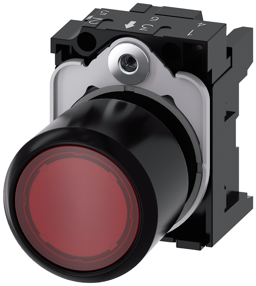 G_IC03_XX_07757P 3SU1201-0EB20-0AA0 Pushbutton, red, extended stroke - Зображення 1