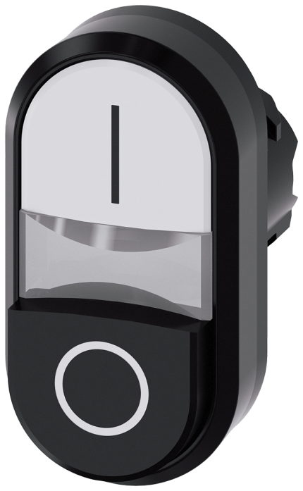 3SU1000-3BB61-0AK0 Twin pushbutton, white, black