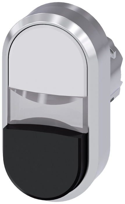 3SU1050-3BB61-0AA0 Twin pushbutton, white, black