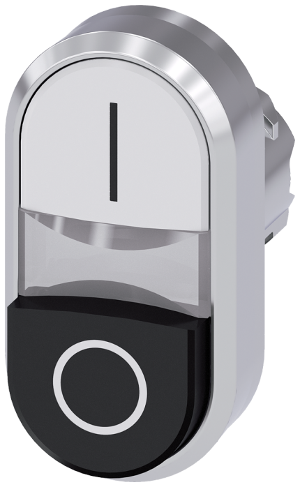 3SU1050-3BB61-0AK0 Twin pushbutton, white, black