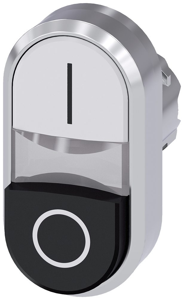 G_IC03_XX_08336P 3SU1050-3BB61-0AK0 Twin pushbutton, white, black - Зображення 1